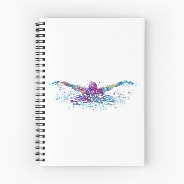 Item preview, Watercoclor Boy Swimming Butterfly Stroke designed and sold by LotusGifts.