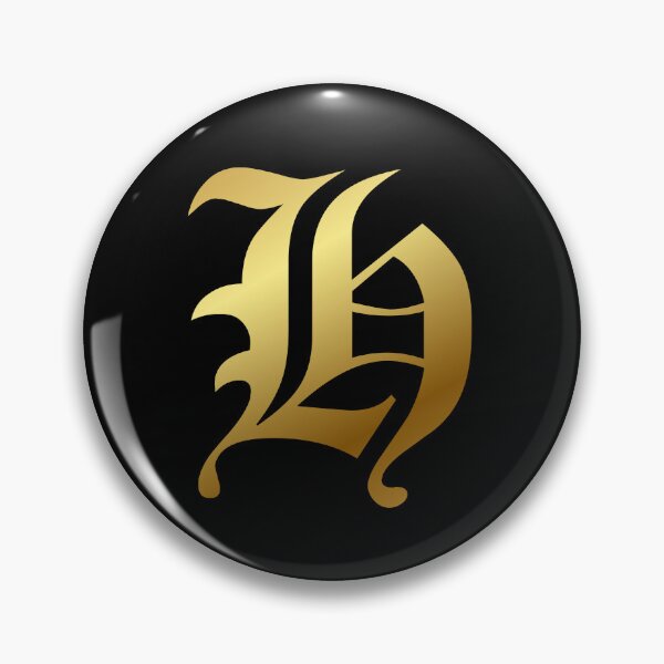 Item preview, Capital Letter H - Foil Gold Effect Gothic Blackletter Script / Old English Font designed and sold by STUDIO-72.