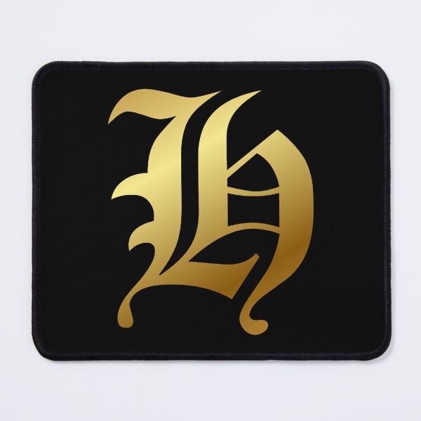 Item preview, Capital Letter H - Foil Gold Effect Gothic Blackletter Script / Old English Font designed and sold by STUDIO-72.