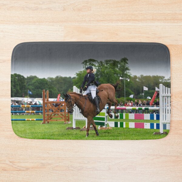 Item preview, Thrilling moment at an equestrian show jumping event designed and sold by David Patterson.