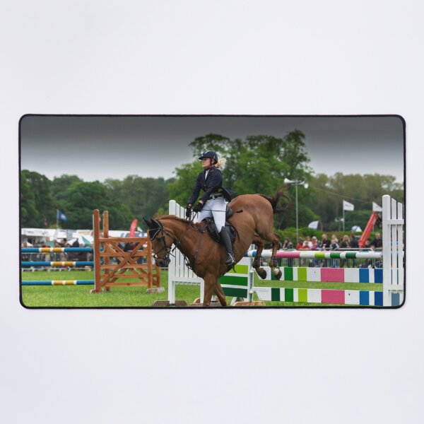 Item preview, Thrilling moment at an equestrian show jumping event designed and sold by David Patterson.