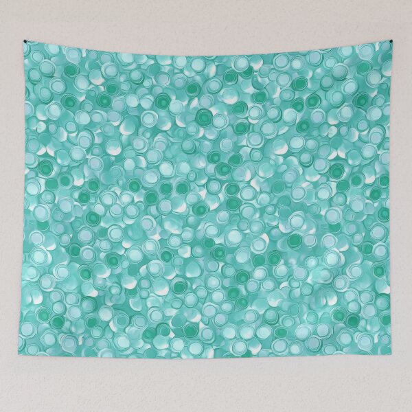 Item preview, Turquoise and Green Circles designed and sold by  patchworkpersona.
