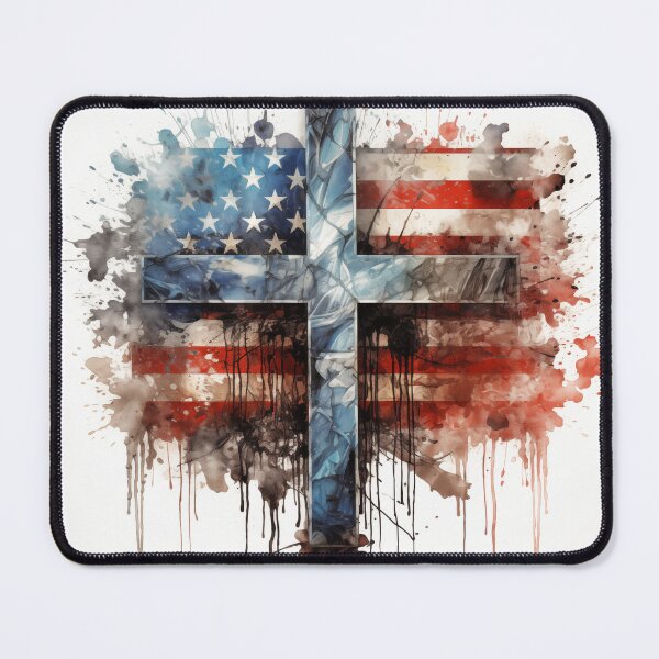 Item preview, cross and usa flag designed and sold by GeauxTigs225.