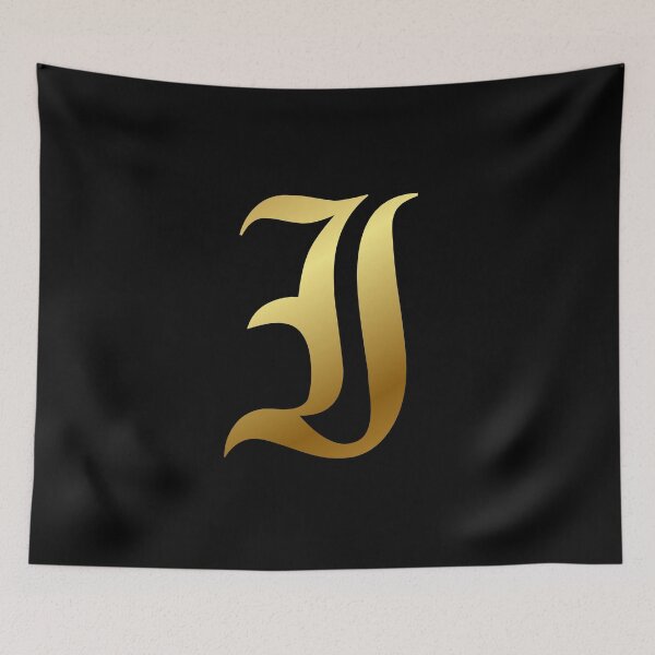 Item preview, Capital Letter I - Foil Gold Effect Gothic Blackletter Script / Old English Font designed and sold by STUDIO-72.