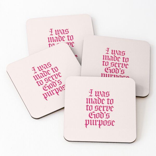 Item preview, I Was Made to Serve God’s Purpose Pink Bible Verse Christian Faith Art designed and sold by  KnitLuv.