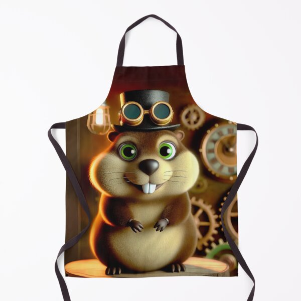 Item preview, Steampunk Groundhog with Gears & Goggles designed and sold by Sillytoe.