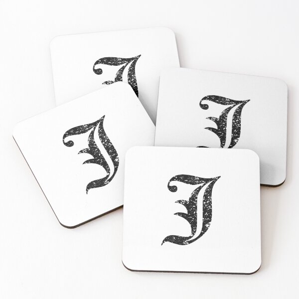 Item preview, Capital Letter J - Eroded / Distressed Gothic Blackletter Script / Old English Font (Black) designed and sold by STUDIO-72.