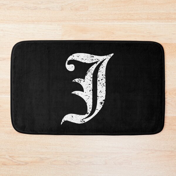 Item preview, Capital Letter J - Eroded / Distressed Gothic Blackletter Script / Old English Font (White) designed and sold by STUDIO-72.