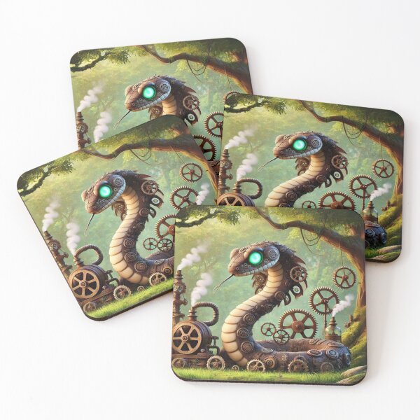 Item preview, Steampunk Habu Snake in Gears designed and sold by Sillytoe.
