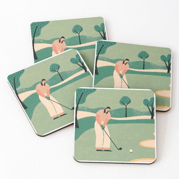Item preview, Green Golf Course Art Sport Illustration Golfing Landscape designed and sold by ART ATTACK ZONE.