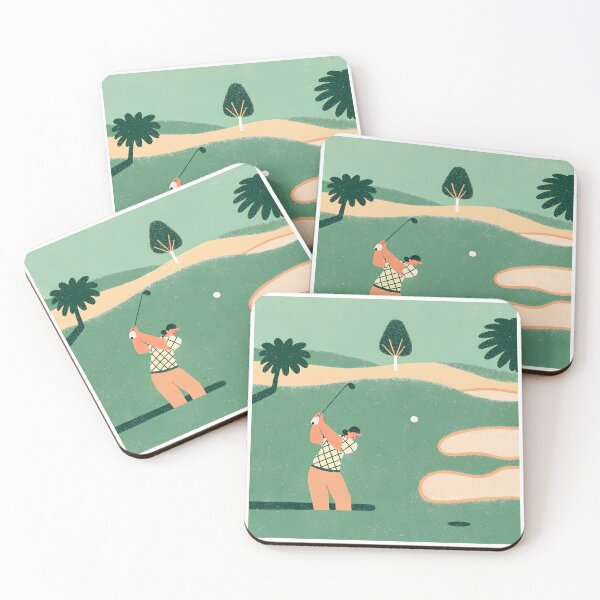 Item preview, Player Golf Course Art Sport Illustration Golfing Landscape designed and sold by ART ATTACK ZONE.