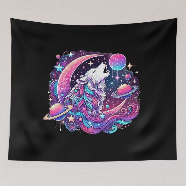 Item preview, Galactic Wolf on the Moon designed and sold by HarriPaloma.