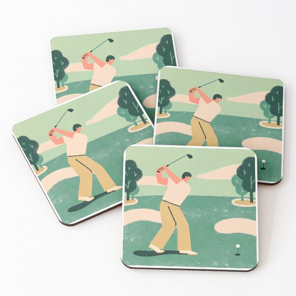 Item preview, Action Golf Course Art Sport Illustration Golfing Landscape designed and sold by ART ATTACK ZONE.