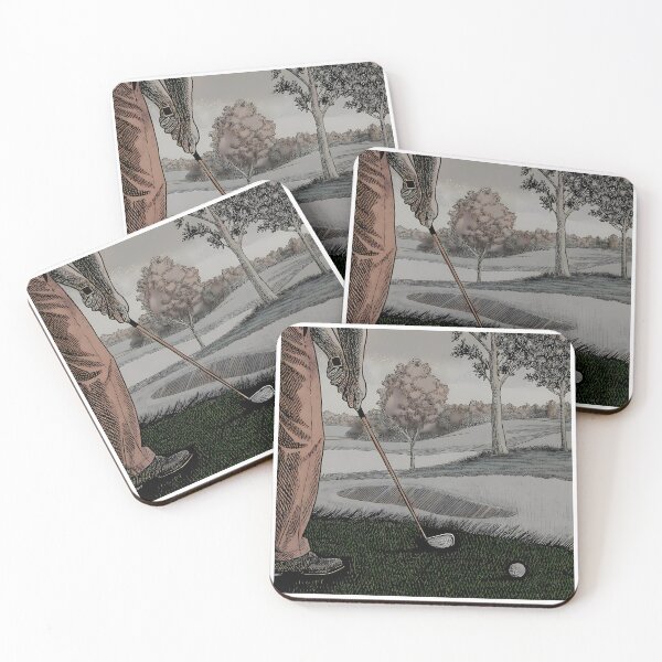 Item preview, Retro Golf Course Art Sport Illustration Golfing Landscape designed and sold by ART ATTACK ZONE.