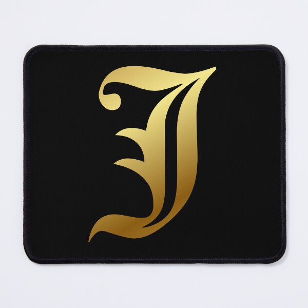 Item preview, Capital Letter J - Foil Gold Effect Gothic Blackletter Script / Old English Font designed and sold by STUDIO-72.