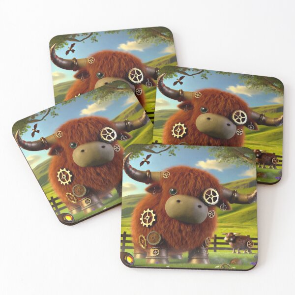Item preview, Steampunk Highland Cattle designed and sold by Sillytoe.