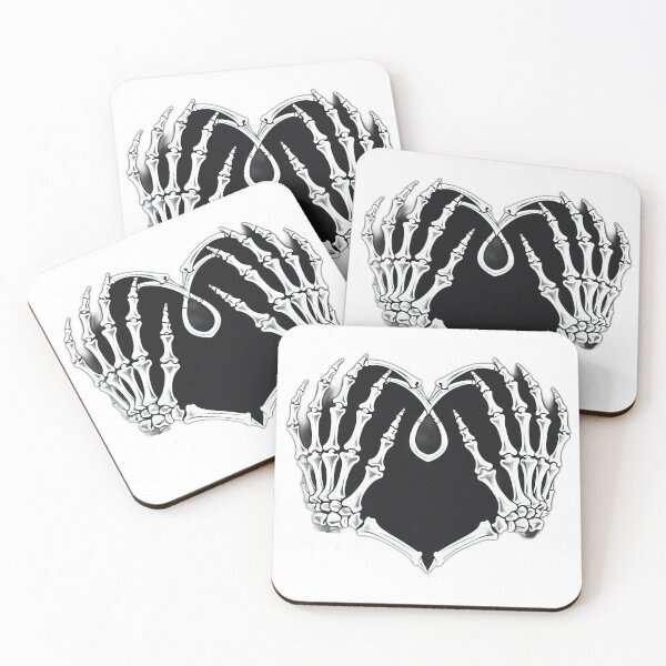 Item preview, Valentines Day gothic black heart with skeleton hands,valentine heart,valentine art,valentine design designed and sold by Expressions-Sel.