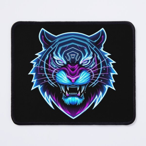 Item preview, Neon Cyber Tiger – Glowing Futuristic Predator designed and sold by Slice-of-Pizzo.