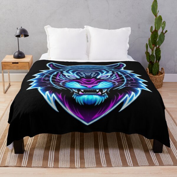 Item preview, Neon Cyber Tiger – Glowing Futuristic Predator designed and sold by Slice-of-Pizzo.