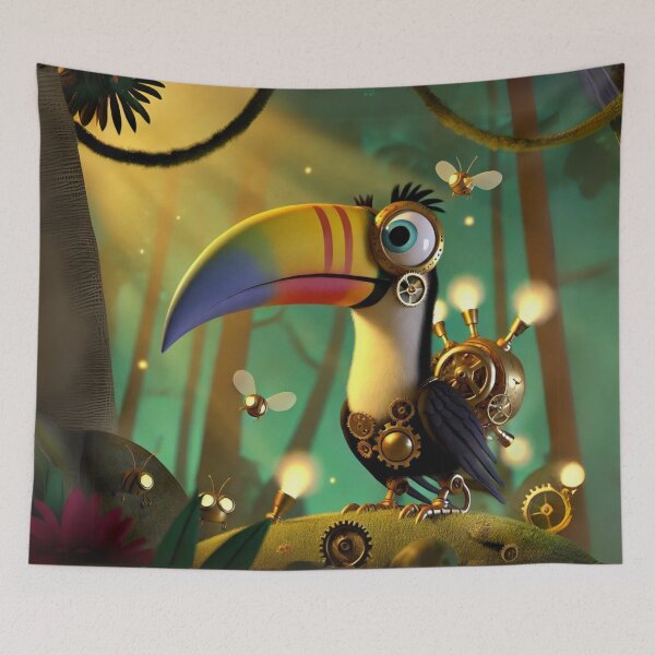 Item preview, Steampunk Hornbill in Enchanted Forest designed and sold by Sillytoe.