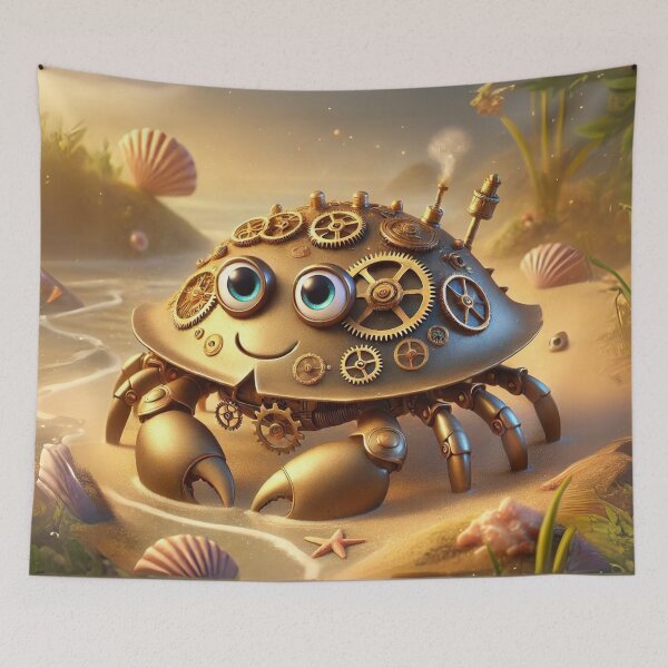 Item preview, Steampunk Horseshoe Crab Beach Fantasy designed and sold by Sillytoe.