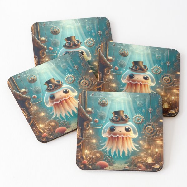 Item preview, Steampunk Irukandji Jellyfish in Underwater Wonderland designed and sold by Sillytoe.