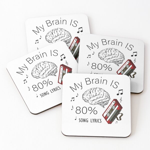 Item preview, my brain is 80% song lyrics  designed and sold by Pop-clothes.