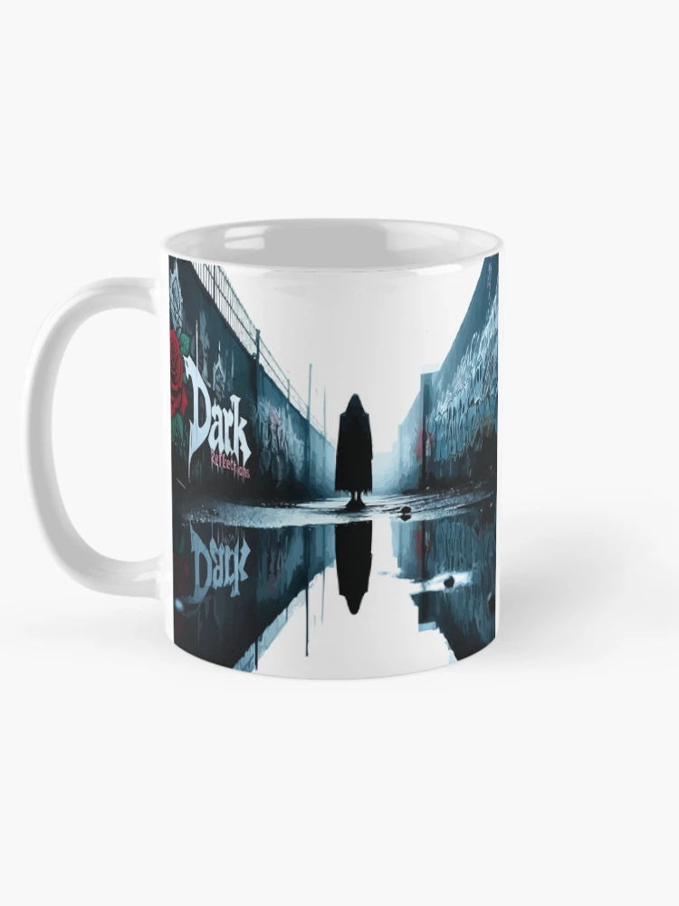 Aperçu 5 sur 6. Mug à café avec l'œuvre Reflets sombres créée et vendue par Coloradodrawings.