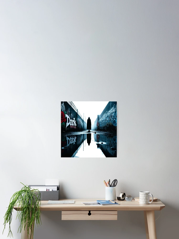 Aperçu 2 sur 3. Poster avec l'œuvre Reflets sombres créée et vendue par Coloradodrawings.