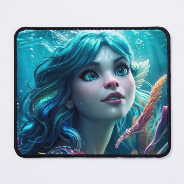 Item preview, Ethereal Mermaid Swimming Through Abstract Waters designed and sold by highplacidity.
