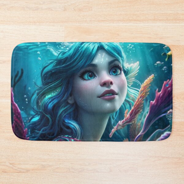 Item preview, Ethereal Mermaid Swimming Through Abstract Waters designed and sold by highplacidity.