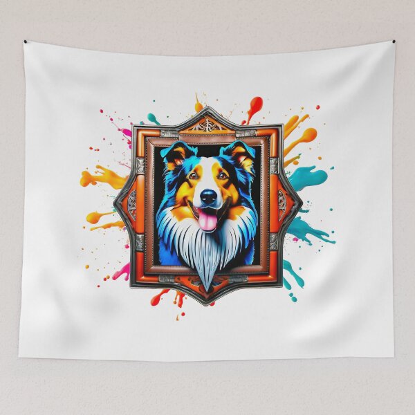 Item preview, Animals in frame. Collie dog. designed and sold by Drone-tees.