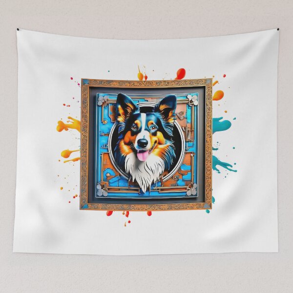 Item preview, Animals in frame. Collie dog. designed and sold by Drone-tees.