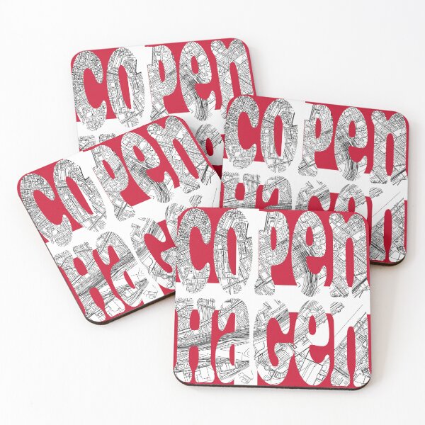 Item preview, Copenhagen City Map Typography - Denmark Flag Urban Design designed and sold by Michael van der Hoorn.