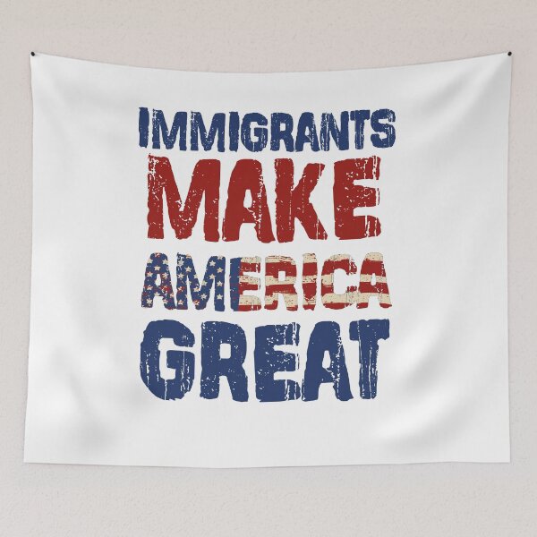 Item preview, Immigrants Make America Great - Patriotic Grunge Design designed and sold by Mahmoud Salah.