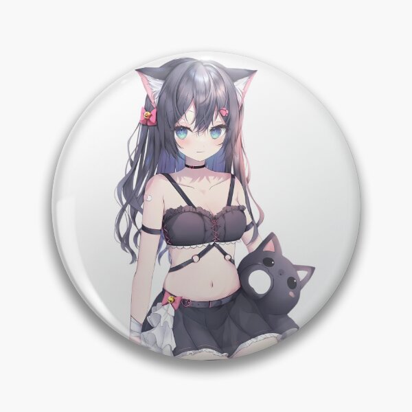 Item preview, Cute neko girl with a plush kitten designed and sold by xVicksx.