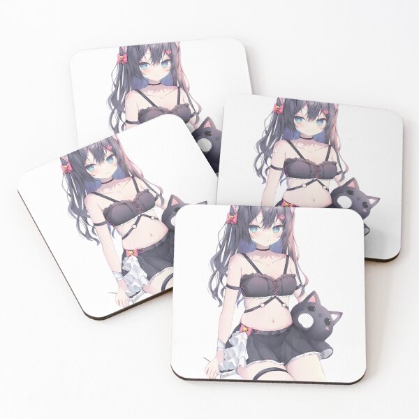 Item preview, Cute neko girl with a plush kitten designed and sold by xVicksx.
