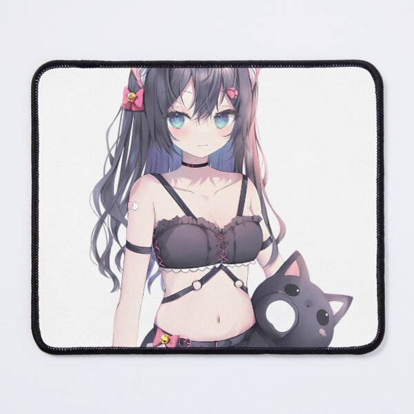 Item preview, Cute neko girl with a plush kitten designed and sold by xVicksx.