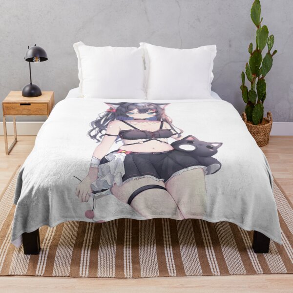 Item preview, Cute neko girl with a plush kitten designed and sold by xVicksx.