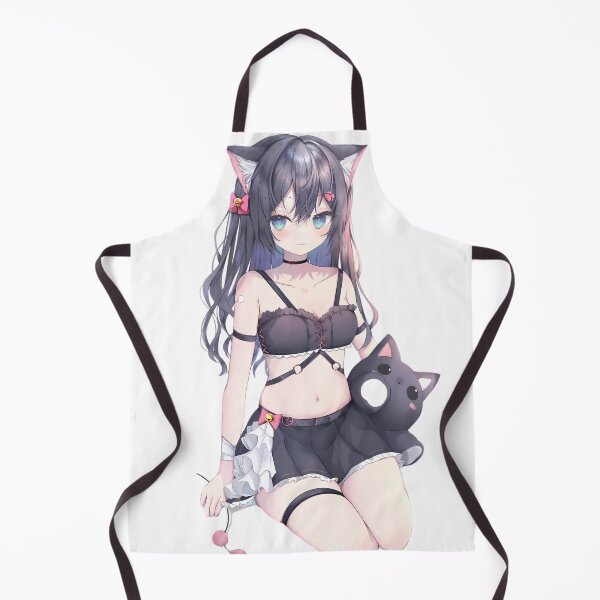Item preview, Cute neko girl with a plush kitten designed and sold by xVicksx.