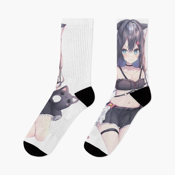 Item preview, Cute neko girl with a plush kitten designed and sold by xVicksx.