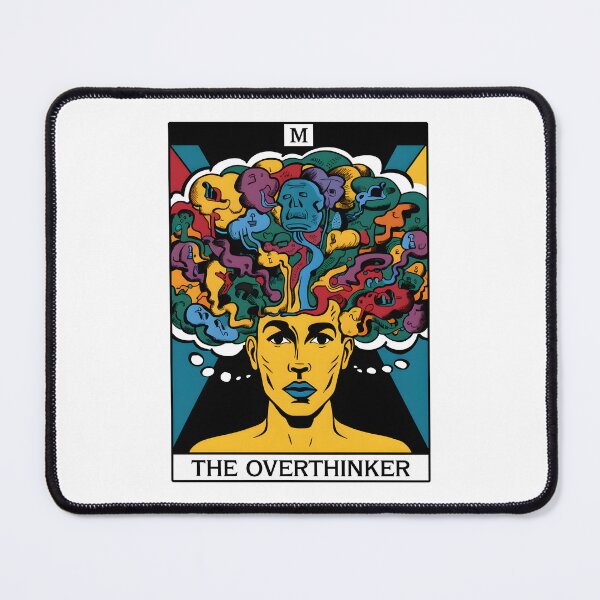 Item preview, "The Overthinker" Tarot Card | Surreal Pop Art & Chaotic Mind Aesthetic designed and sold by MillennialVibe.