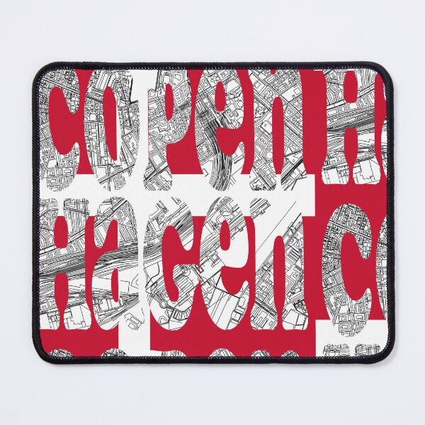 Item preview, Copenhagen City Map Typography - Denmark Flag Urban Design designed and sold by Michael van der Hoorn.