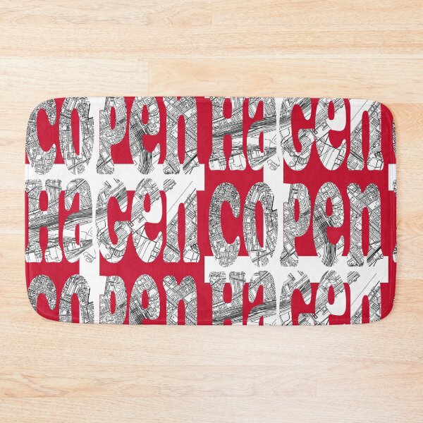 Item preview, Copenhagen City Map Typography - Denmark Flag Urban Design designed and sold by Michael van der Hoorn.