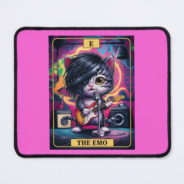 Item preview, "The Emo" Tarot Card | Sad & Moody Emo Cat Aesthetic designed and sold by MillennialVibe.