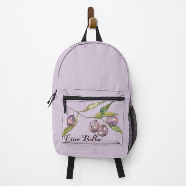 Item preview, Ciao Bella purple Olive branch watercolor designed and sold by EmeraldeaArt.