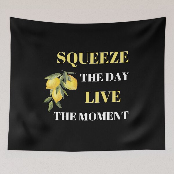 Item preview, Squeeze The Day Live The Moment Beautiful Delicious Lemon Watercolor designed and sold by StudioTina.