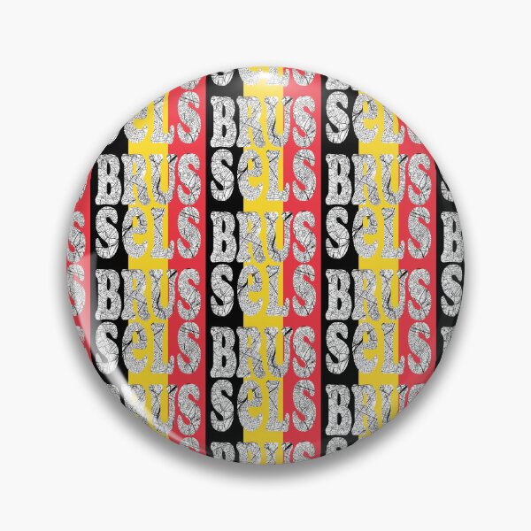 Item preview, Brussels City Map Typography - Belgium Flag Urban Design designed and sold by Michael van der Hoorn.