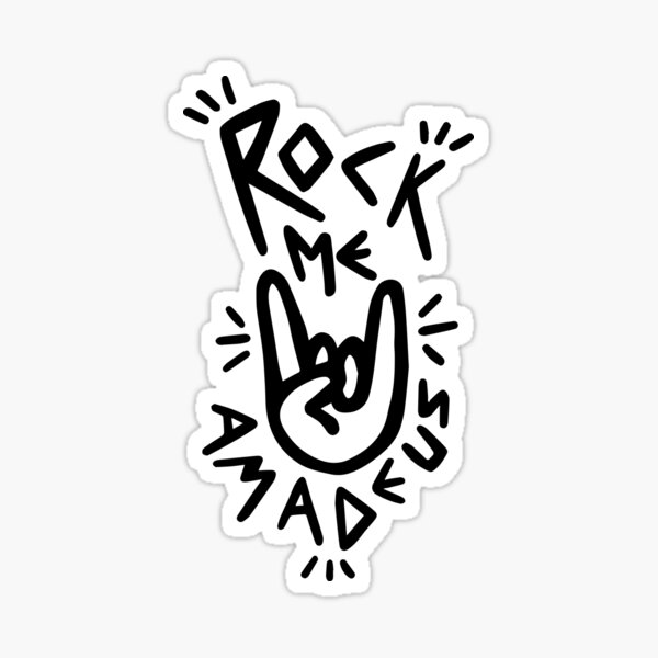Rock Me Amadeus (Black) Sticker