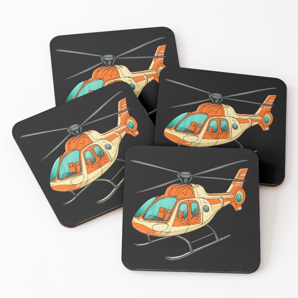Item preview,  Vibrant Skies: The Orange Helicopter designed and sold by MYTHIC PEEL STICKERS.